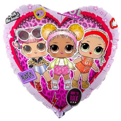 Куклы ЛОЛ (LOL), Стильные подружки — шар, сердце 46 см